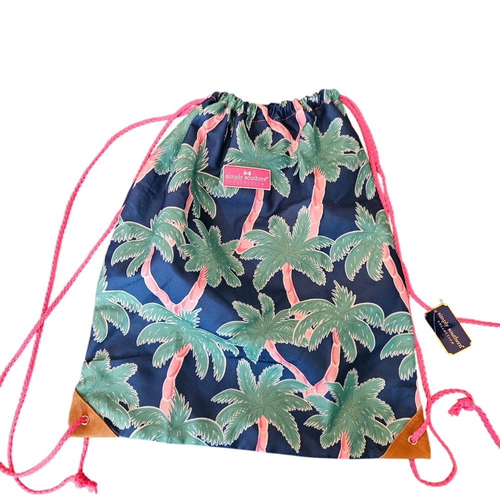 Simply Southern Palm Trees Cinch Bag String Backpack